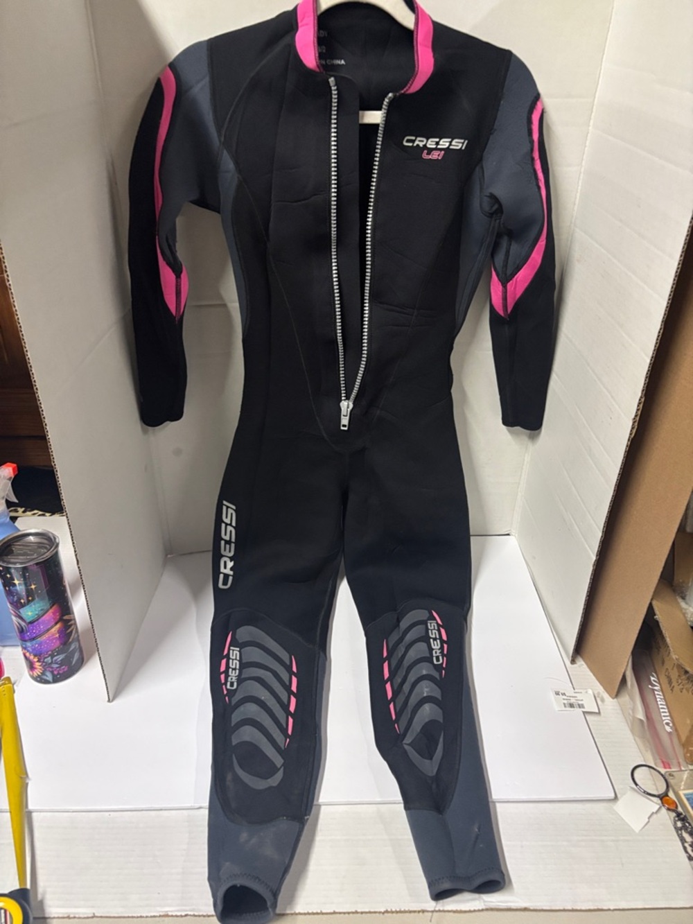 Cressi Women's Black & Pink Neoprene One-Piece Wetsuit